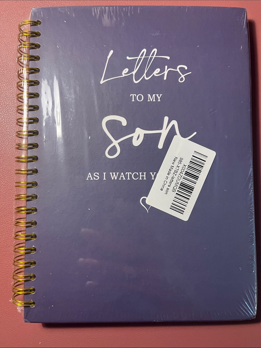Source Unknown Purple Spiral "Letters to My Son" Journal